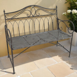 Vancouver Metal Bench [picture 01] a garden lifestyle image