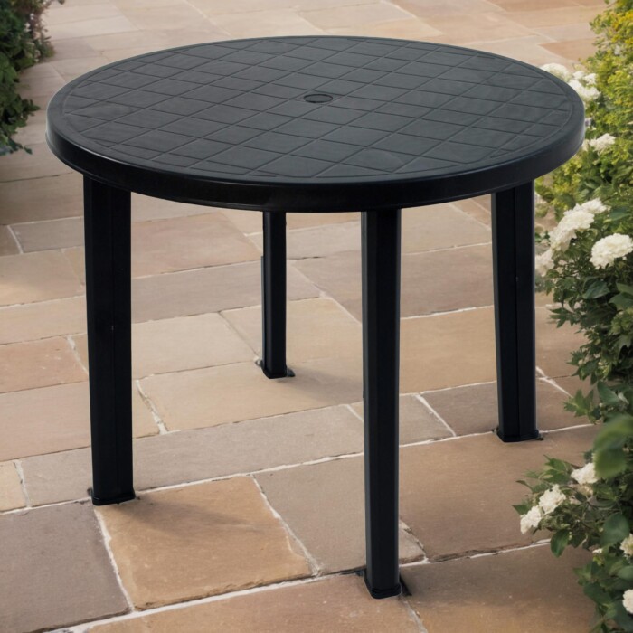 Revello Round Table Anthracite [picture 21] a garden lifestyle image