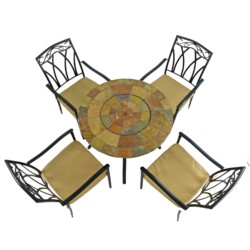 Bayfield Firepit 89Cm Table With 4 Ascot Chair Set picture 03 a white background image