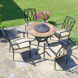 Bayfield Firepit 89Cm Table With 4 Ascot Chair Set picture 07 a detail image
