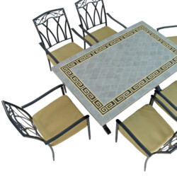 Burlington Dining Table With 6 Ascot Chair Set picture 03 a white background image