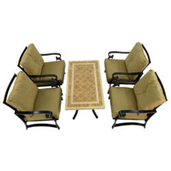 Hampton 120X66Cm Coffee Table With 4 Windsor Deluxe Lounge Chair Set picture 07 a detail image