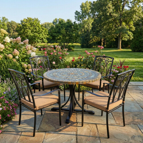 Monterey Dining Table With 4 Ascot Chair Set picture 01 a garden lifestyle image