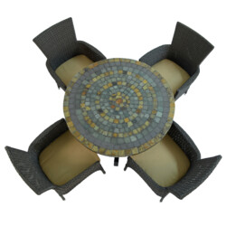 Monterey Dining Table With 4 Stockholm Brown Chair Set picture 03 a white background image