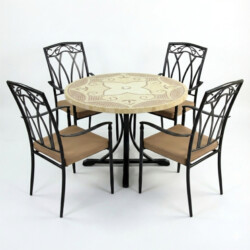 Provence Dining Table With 4 Ascot Chair Set picture 02 a white background image