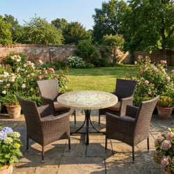 Provence Dining Table With 4 Stockholm Brown Chair Set picture 07 a detail image