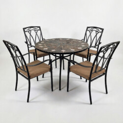 Granada 91Cm Patio Table With 4 Ascot Chair Set picture 02 a white background image