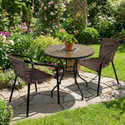 Haslemere 71Cm Bistro Table With 2 San Remo Chair Set picture 01 a garden lifestyle image