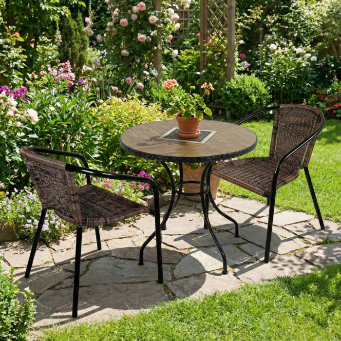 Haslemere 71Cm Bistro Table With 2 San Remo Chair Set picture 01 a garden lifestyle image