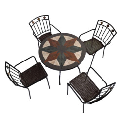 Montilla 91Cm Patio Table With 4 Malaga Chair Set picture 03 a white background image