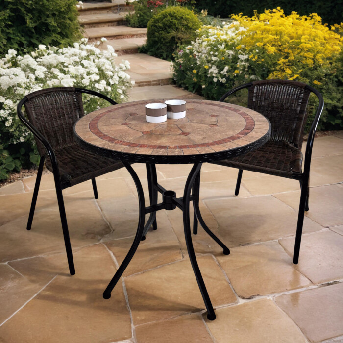 Richmond 76Cm Bistro With 2 San Remo Chair Set picture 01 a garden lifestyle image