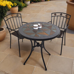 Tobarra 76Cm Bistro Table With 2 Malaga Chair Set picture 01 a garden lifestyle image