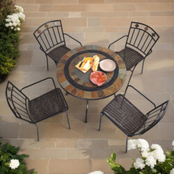 Villena 91Cm Patio Table With 4 Malaga Chair Set picture 08 a lifestyle image