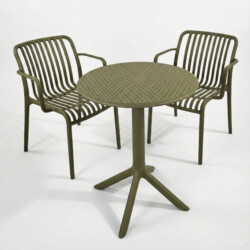 Bergen Bistro Table Avocado With 2 Alma Armchair Avocado Set picture 02 a white background image