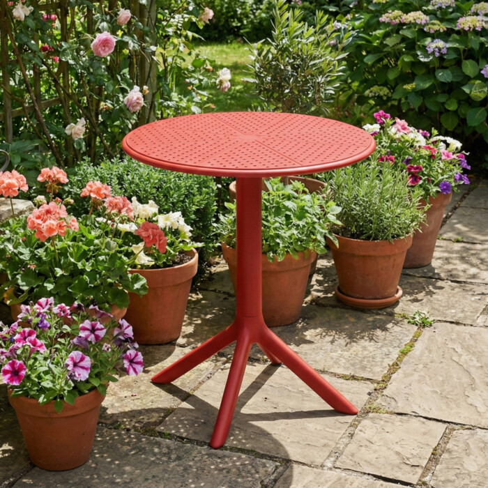 Bergen Bistro Table Chilli Red picture 21 a garden lifestyle image