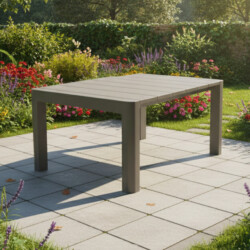 Henrik 140 Dining Table Nickel Grey picture 21 a garden lifestyle image