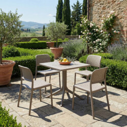 Clip 70Cm Table With 4 Bistrot Chair Set Turtle Dove picture 01 a garden lifestyle image