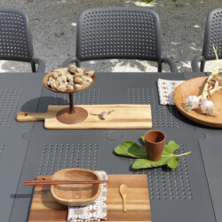 Libeccio Dining Table With 8 Bora Chair Set Anthracite picture 05 a detail image