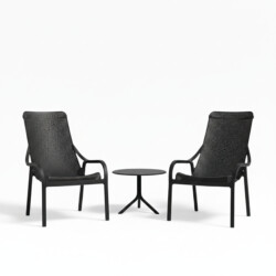 Step Low Table With 2 Net Lounge Chair Set Anthracite picture 02 a white background image