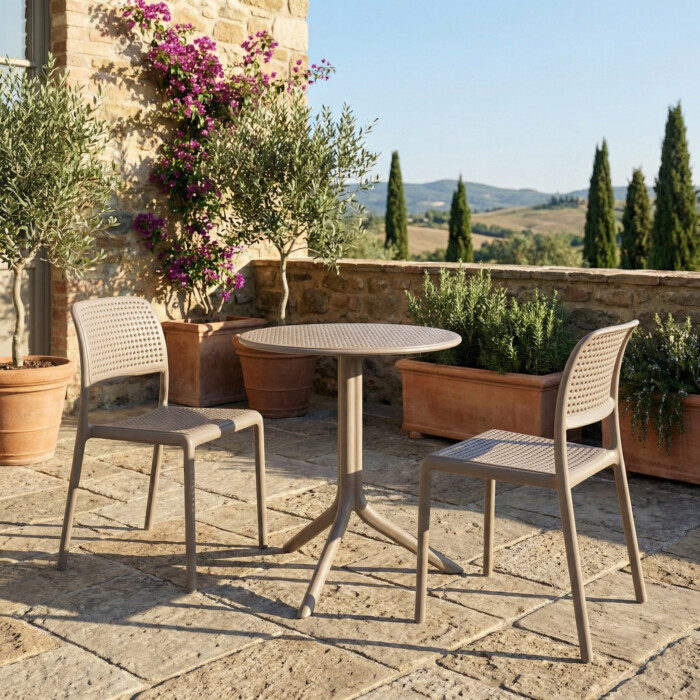 Step Table With 2 Bistrot Chair Set Turtle Dove picture 01 a garden lifestyle image
