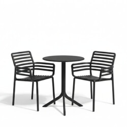 Step Table With 2 Doga Chair Set Anthracite picture 02 a white background image