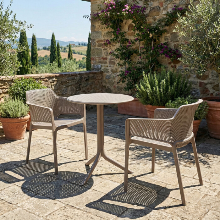Step Table With 2 Net Chair Set Turtle Dove picture 01 a garden lifestyle image