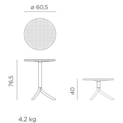 Step Table picture 30 dimensions height 76cm x width 61cm x depth 61cm weight 4kg
