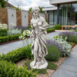 Annie In Autumn 84Cm White Stone Effect picture 01 a garden lifestyle image