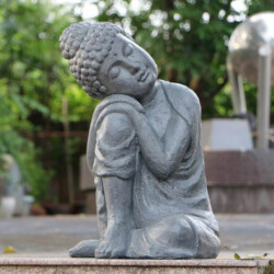 Buddha Crouching 58Cm Grey Charcoal Effect picture 08 a lifestyle image