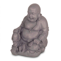 Buddhist Monk Sitting 43Cm Grey Shimmer picture 02 a white background image