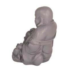 Buddhist Monk Sitting 43Cm Grey Shimmer picture 03 a white background image