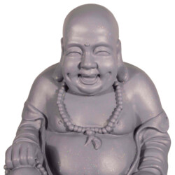 Buddhist Monk Sitting 43Cm Grey Shimmer picture 05 a detail image