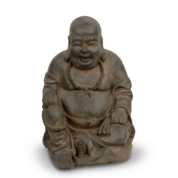 Buddhist Monk Sitting 43Cm Rust Effect picture 02 a white background image