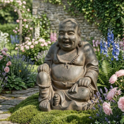 Buddhist Monk Sitting 43Cm Rust Effect picture 08 a lifestyle image