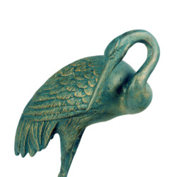 Cranes Pair 77and61Cm Aluminium Gold Verdigris picture 05 a detail image