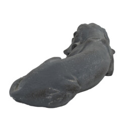 Dog Lying 15Cm Blue Iron Effect picture 16 a detail image back
