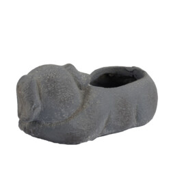 Dog Planter 15Cm Blue Iron Effect picture 03 a white background image