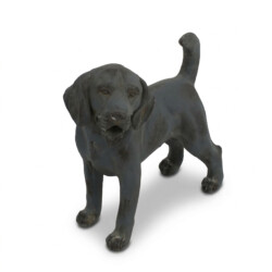 Dog Standing 34Cm Blue Iron Effect picture 02 a white background image
