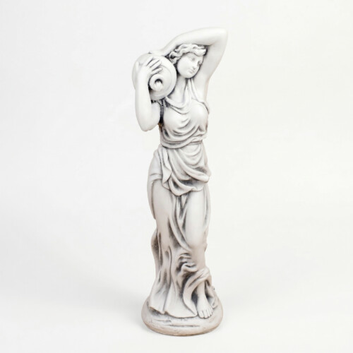 Elizabeth Urn Girl 84Cm White Stone Effect picture 02 a white background image