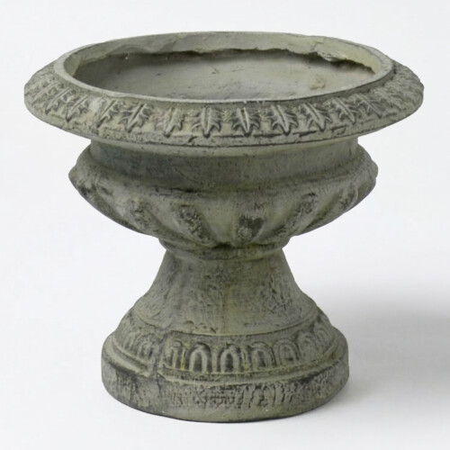 Fluted Urn Low 28Cm Verdigris Effect picture 02 a white background image