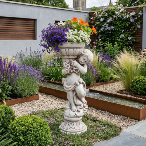 James Boy Planter 72Cm Antique Stone Effect picture 08 a lifestyle image