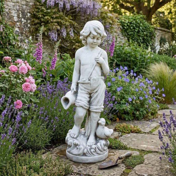 Michael 73Cm Antique Stone Effect picture 01 a garden lifestyle image