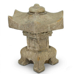 Pagoda Lantern Small 40Cm Weathered Dark Stone Effect picture 02 a white background image