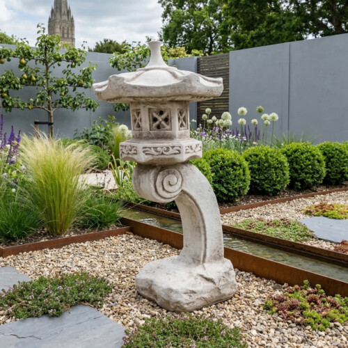 Pagoda Tall 59Cm Antique Stone Effect picture 01 a garden lifestyle image