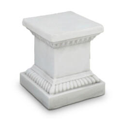 Plinth Square Low 36Cm White Stone Effect picture 02 a white background image