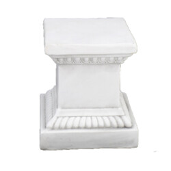 Plinth Square Low 36Cm White Stone Effect picture 03 a white background image