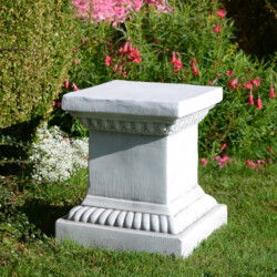 Plinth Square Low 36Cm White Stone Effect picture 08 a lifestyle image