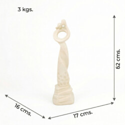 Romantic Twist 62Cm Cream picture 10 dimensions height 62cm x width 17cm x depth 16cm weight 3kg