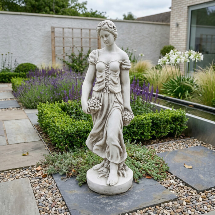 Sally In Summer 84Cm White Stone Effect picture 01 a garden lifestyle image