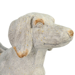 Sausage Dog Planter 30Cm Weathered Light Stone Effect picture 05 a detail image